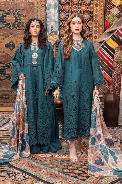 3 PIECE - CHICKENKARI UNSTITCHED LAWN SUIT