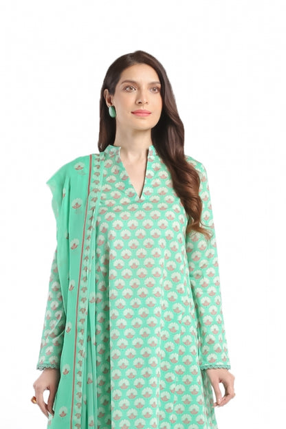 3 PIECE - PRINTED UNSTITCHED LAWN SUIT