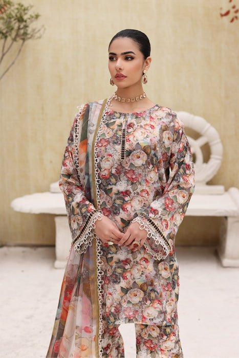 3 PIECE - PRINTED UNSTITCHED LAWN SUIT