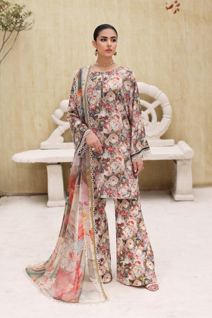 3 PIECE - PRINTED UNSTITCHED LAWN SUIT